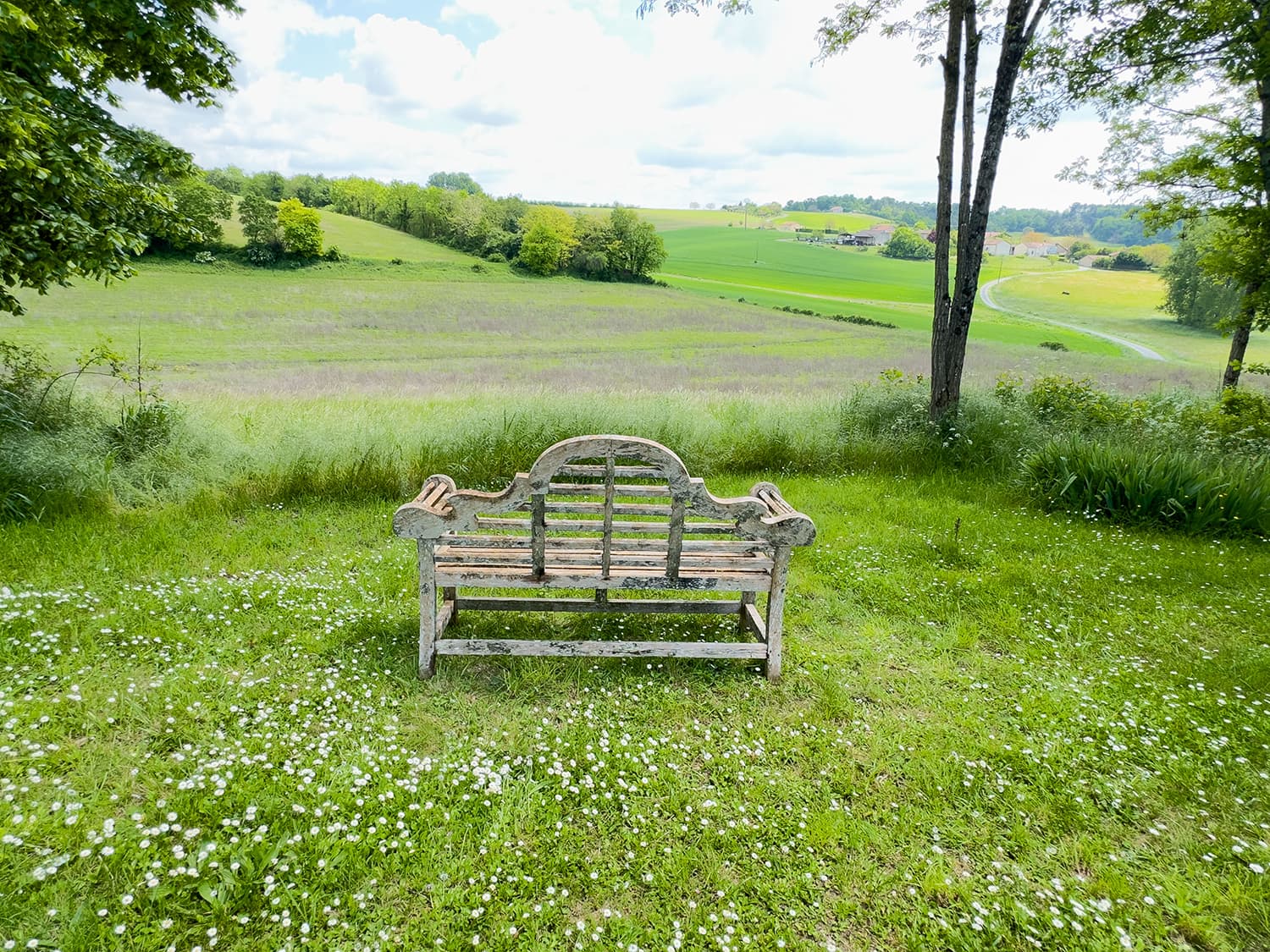Garden in France with view