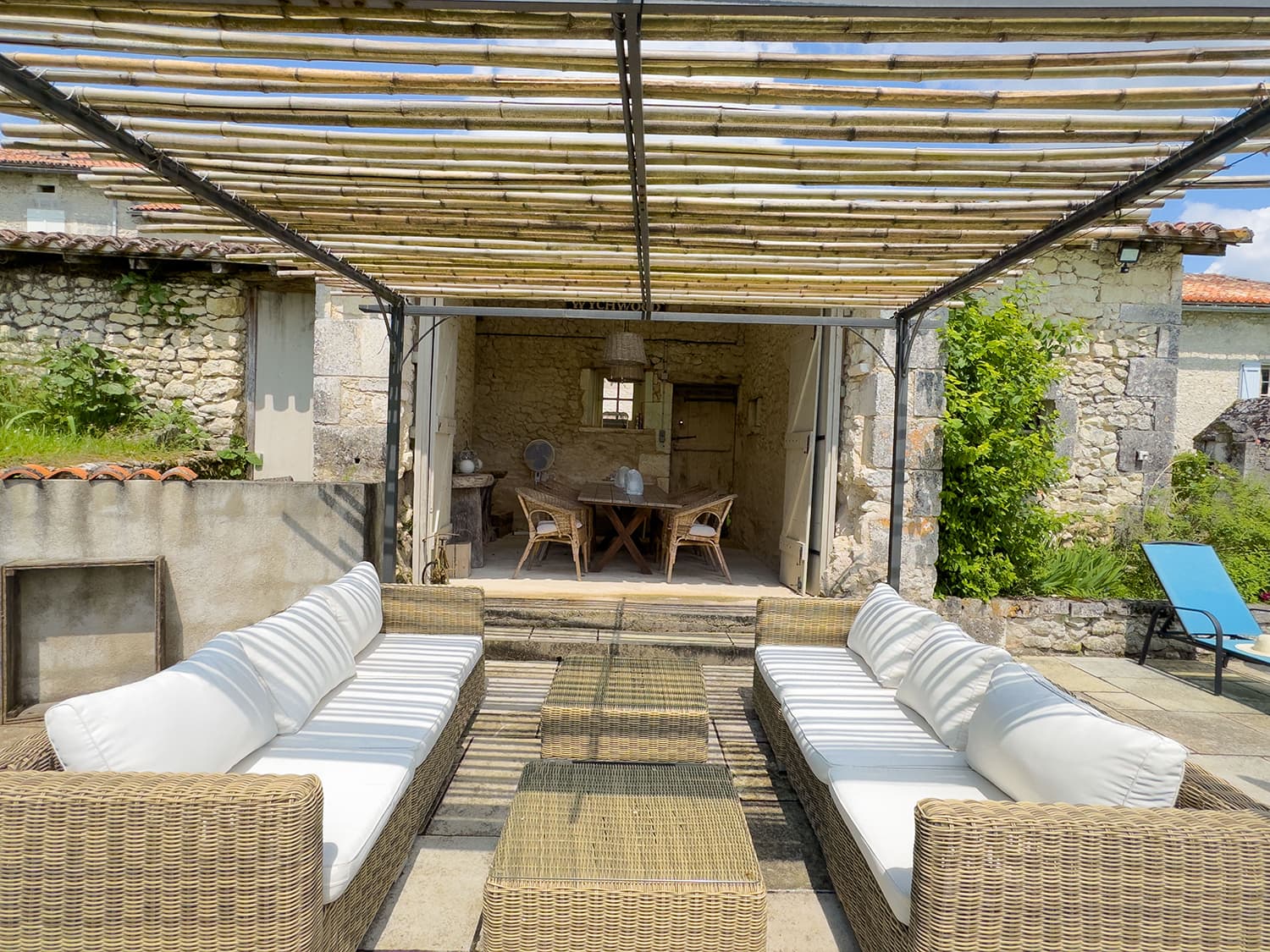 Shaded terrace