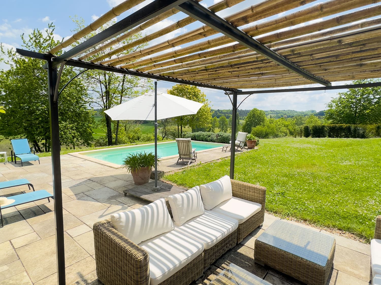 Shaded terrace