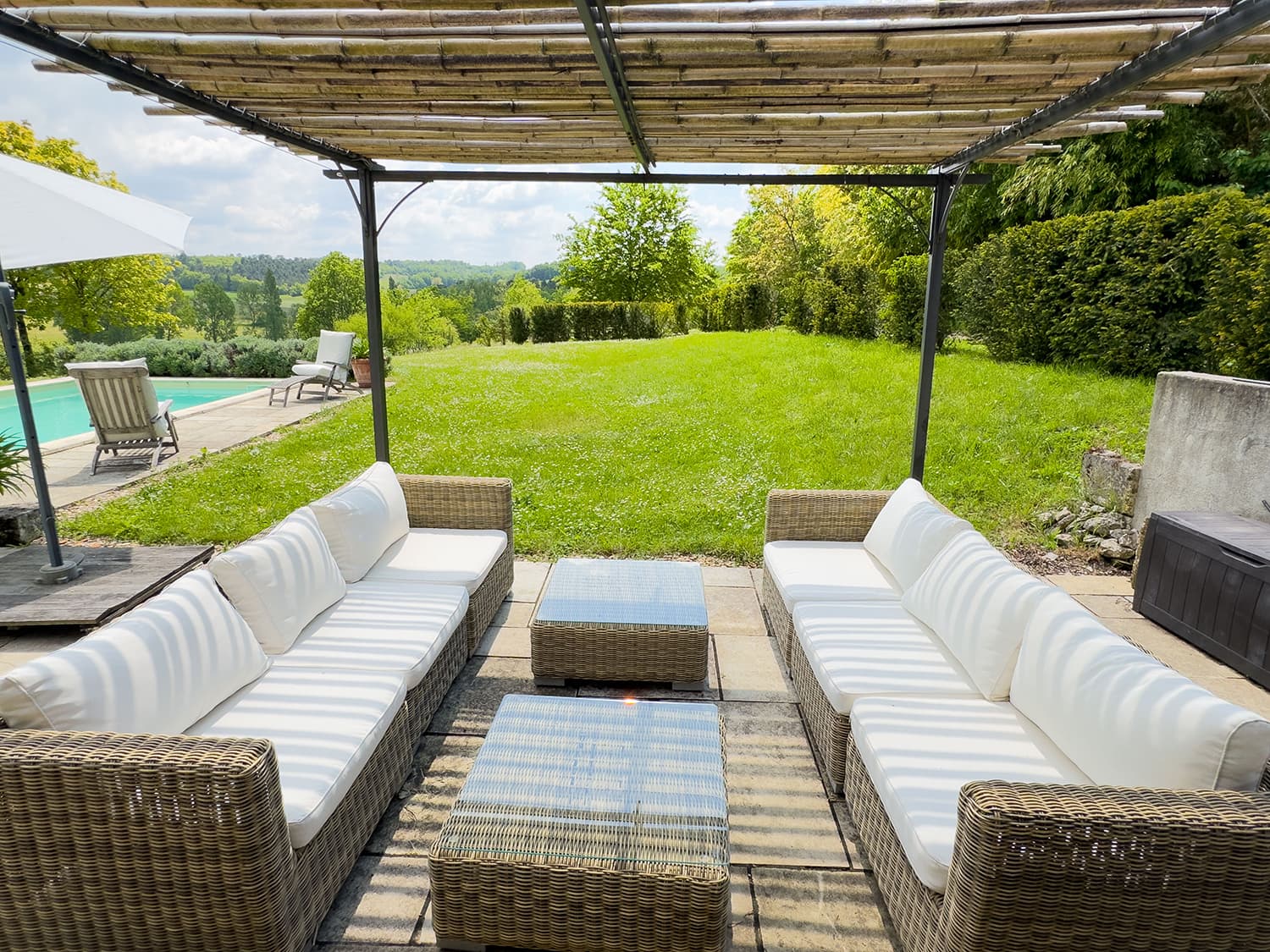 Shaded terrace