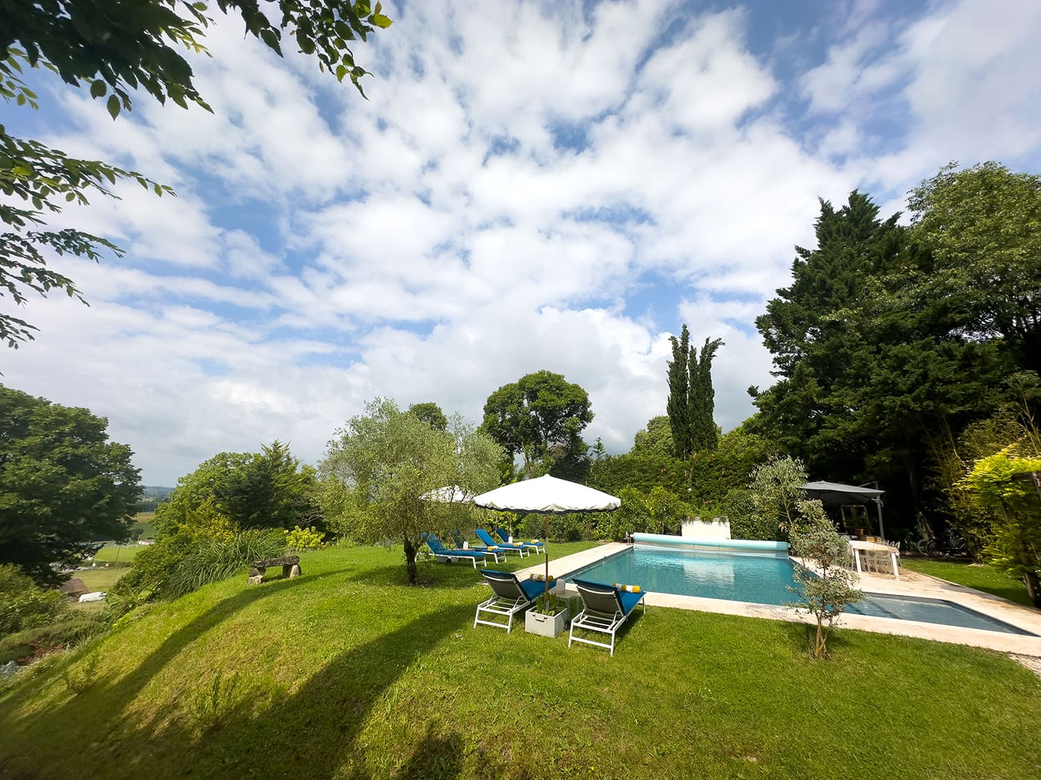 Private heated pool