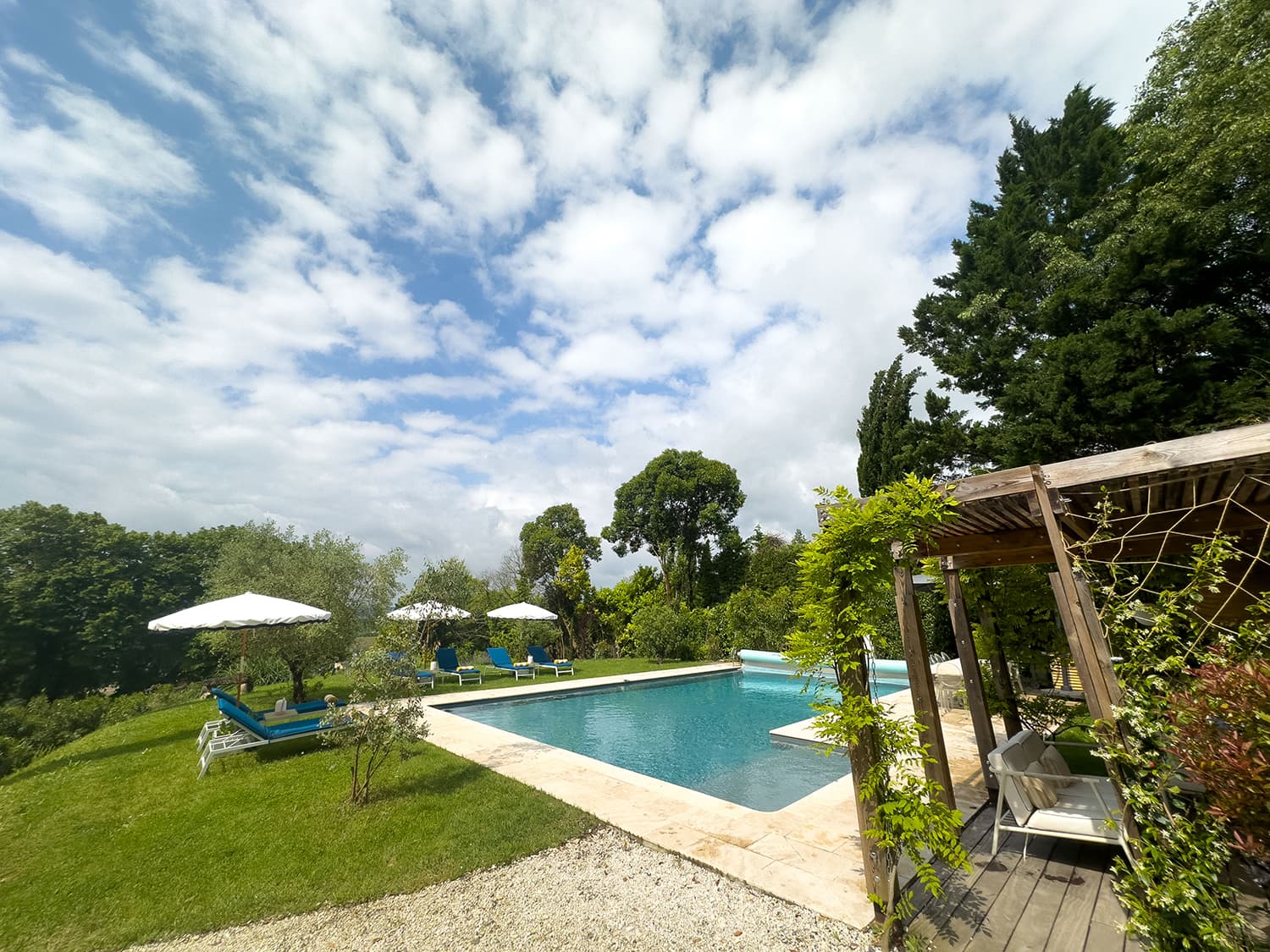 Private heated pool