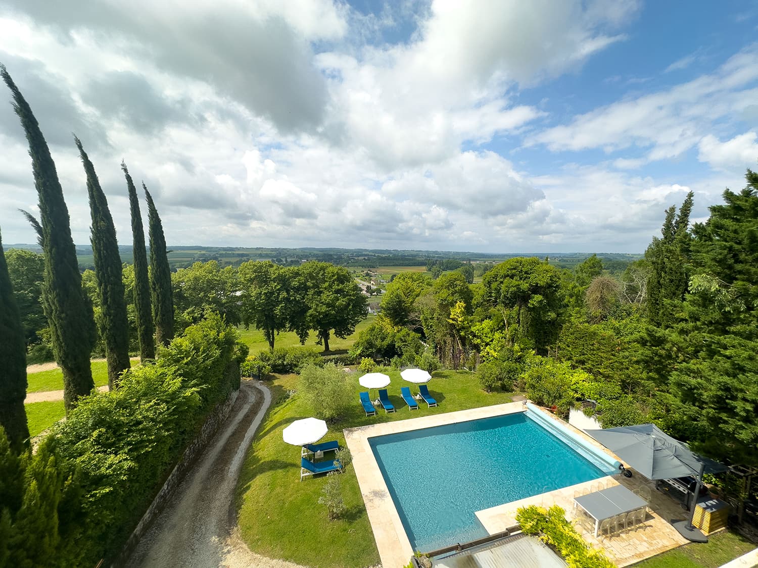 Private heated pool