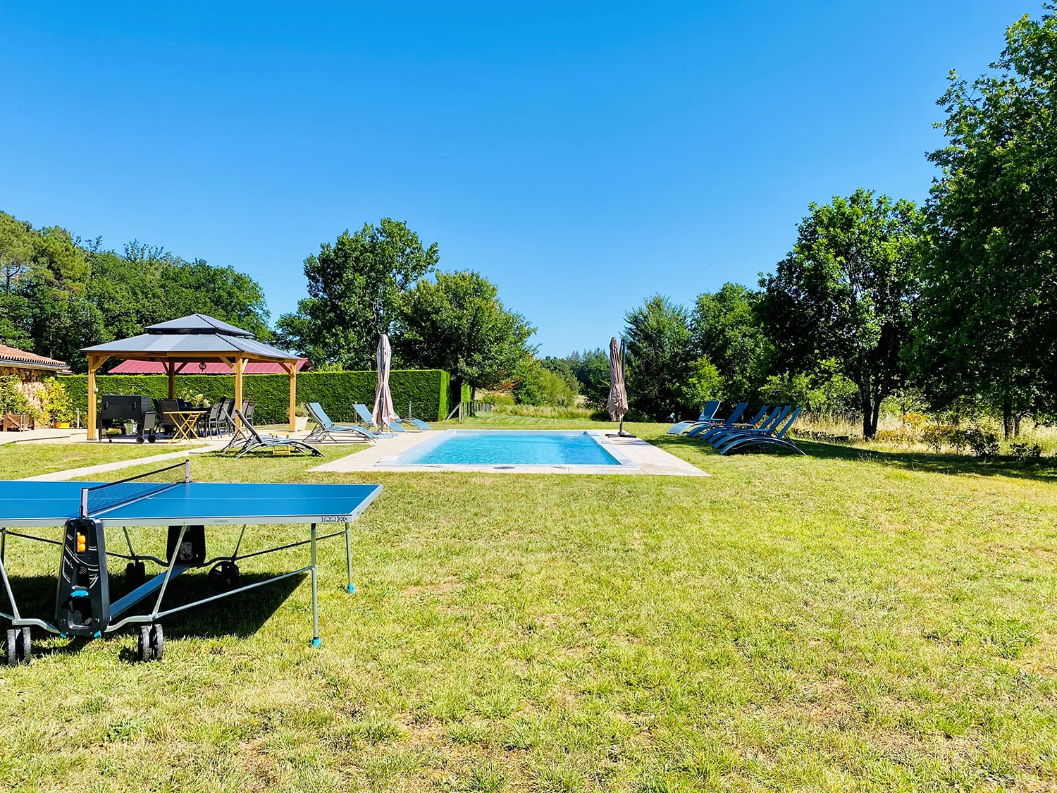 Private heated pool