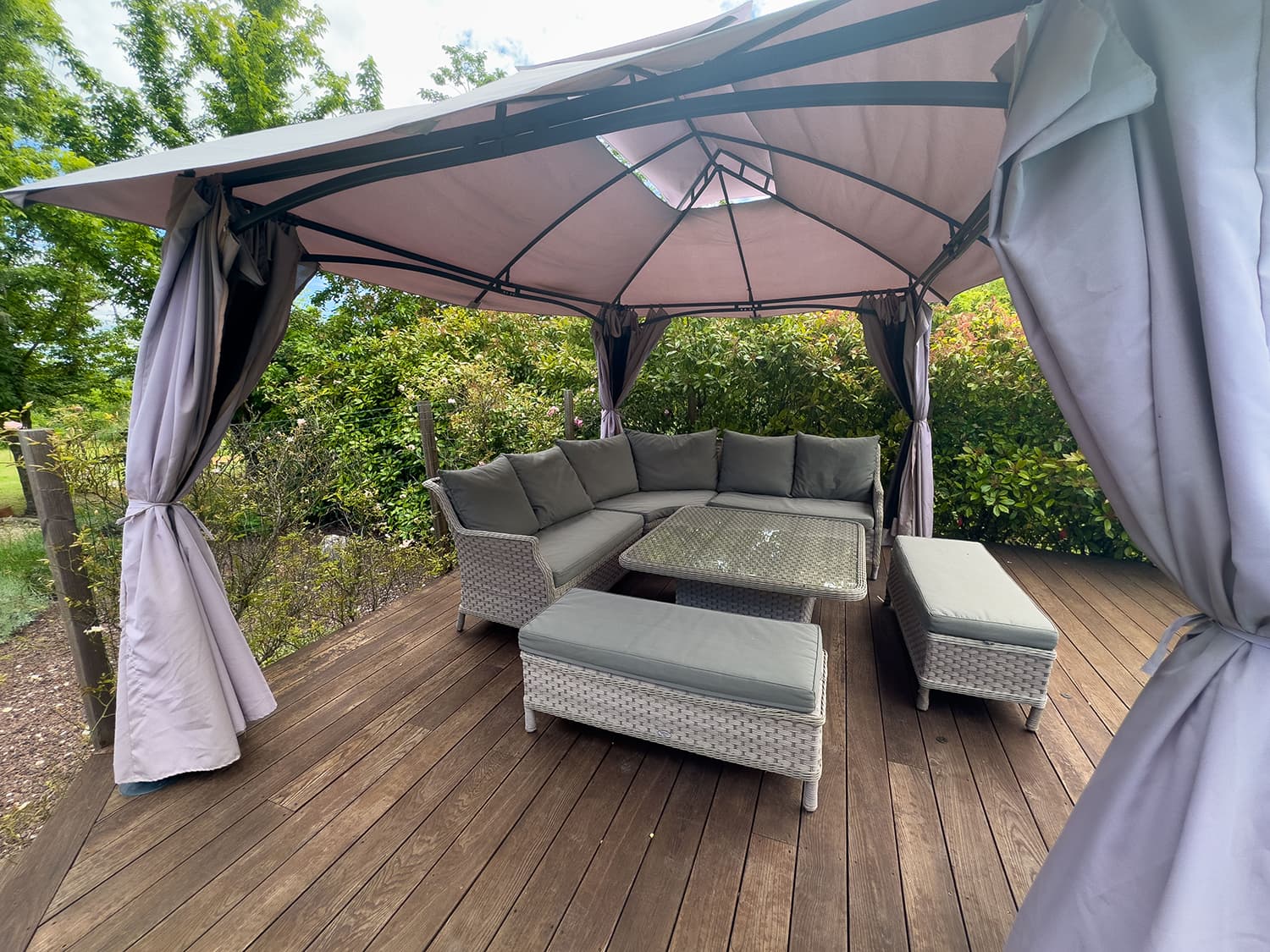 Shaded terrace