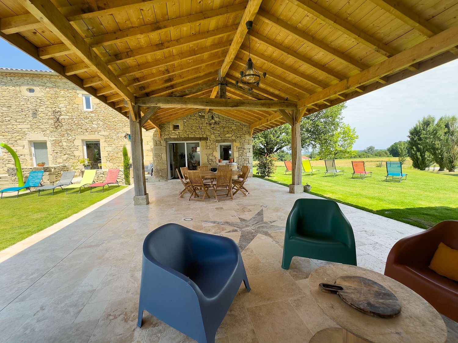 Shaded terrace