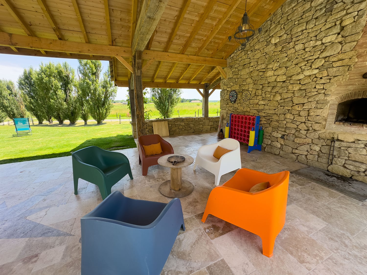 Shaded terrace