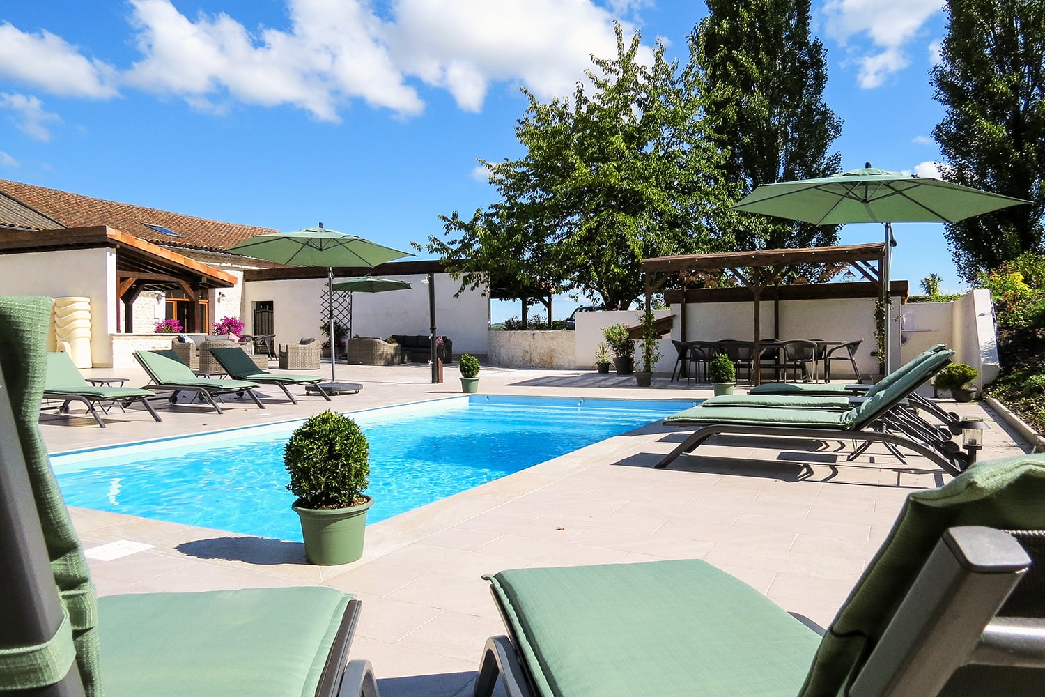 Private heated pool