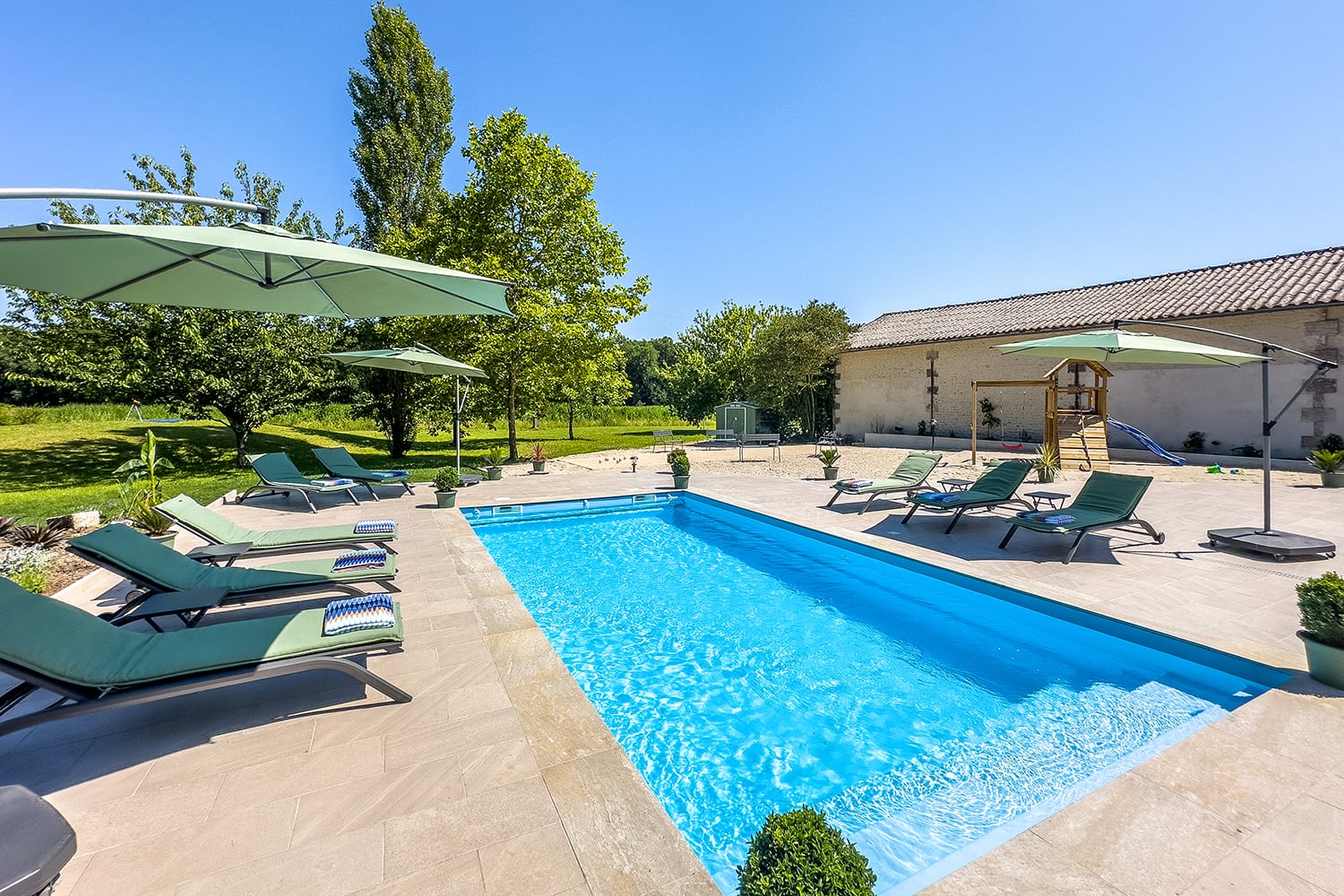 Private heated pool