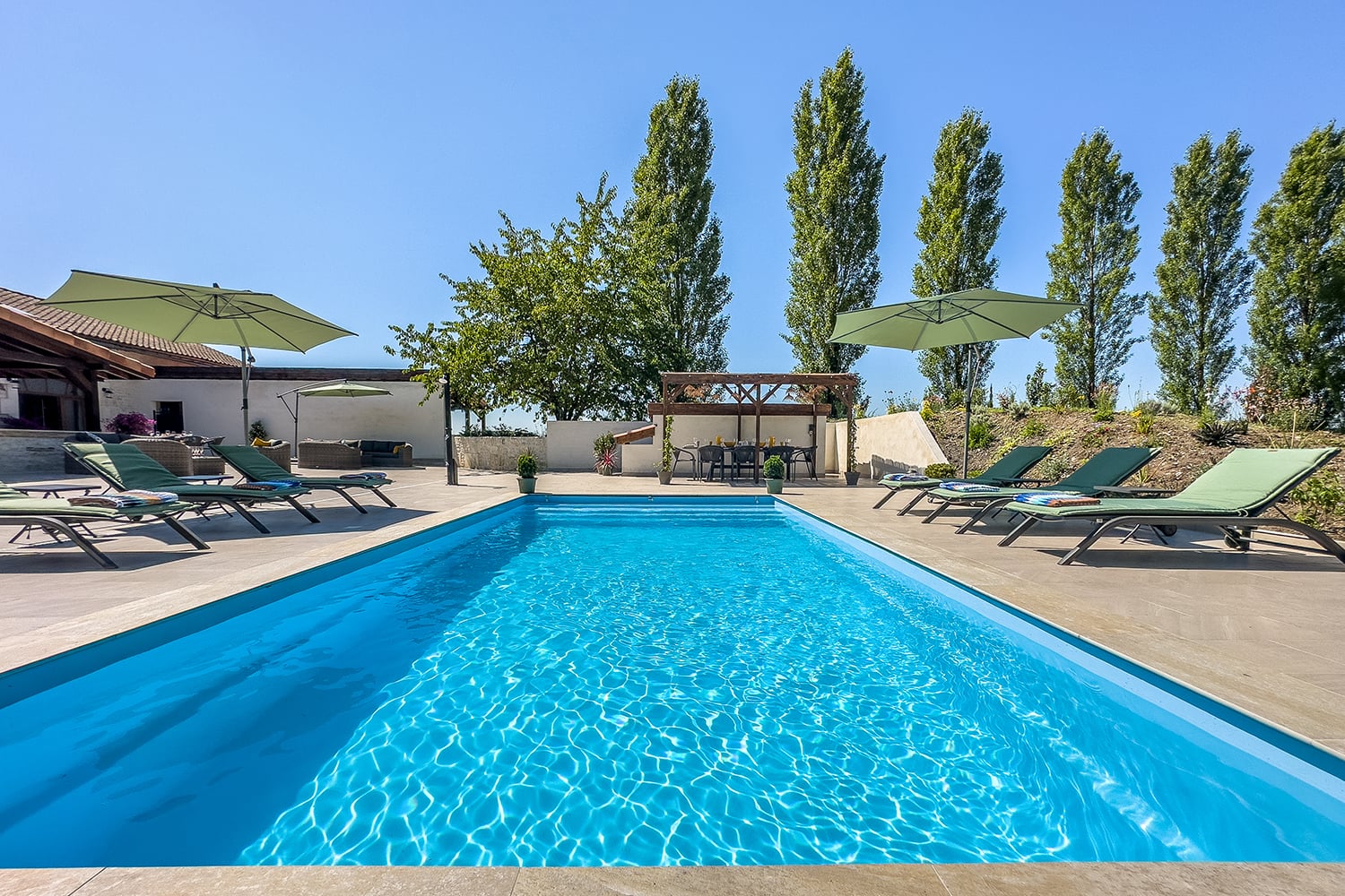 Private heated pool