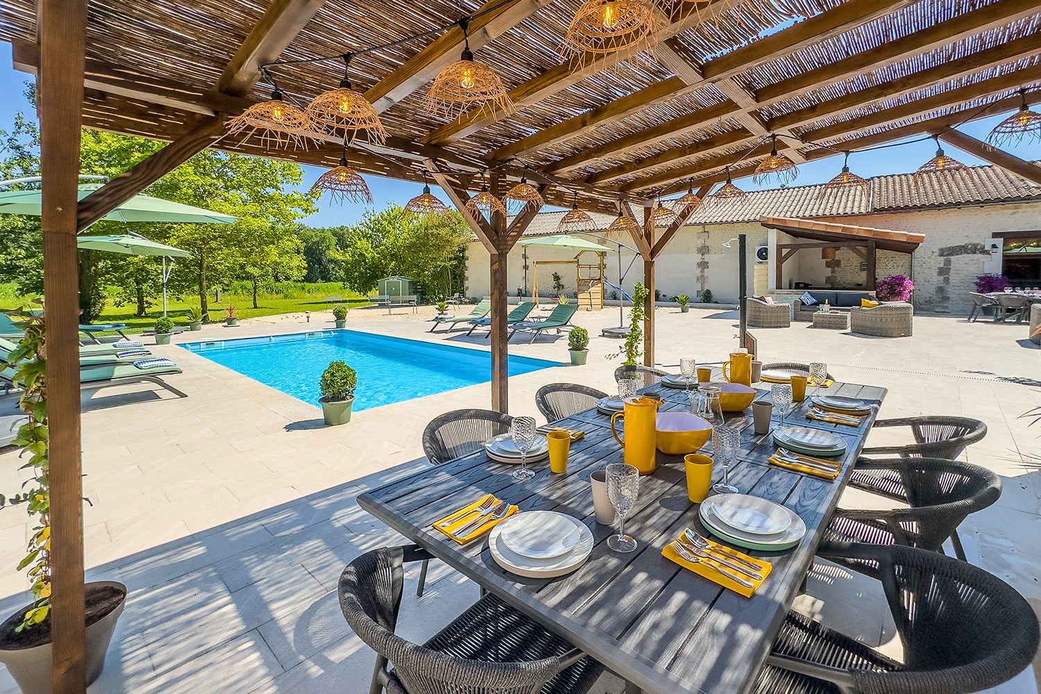 Shaded terrace