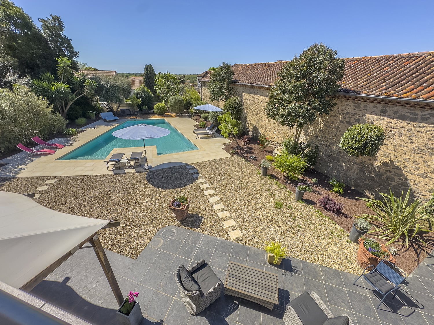 Vue depuis la terrasse du 1er étage
