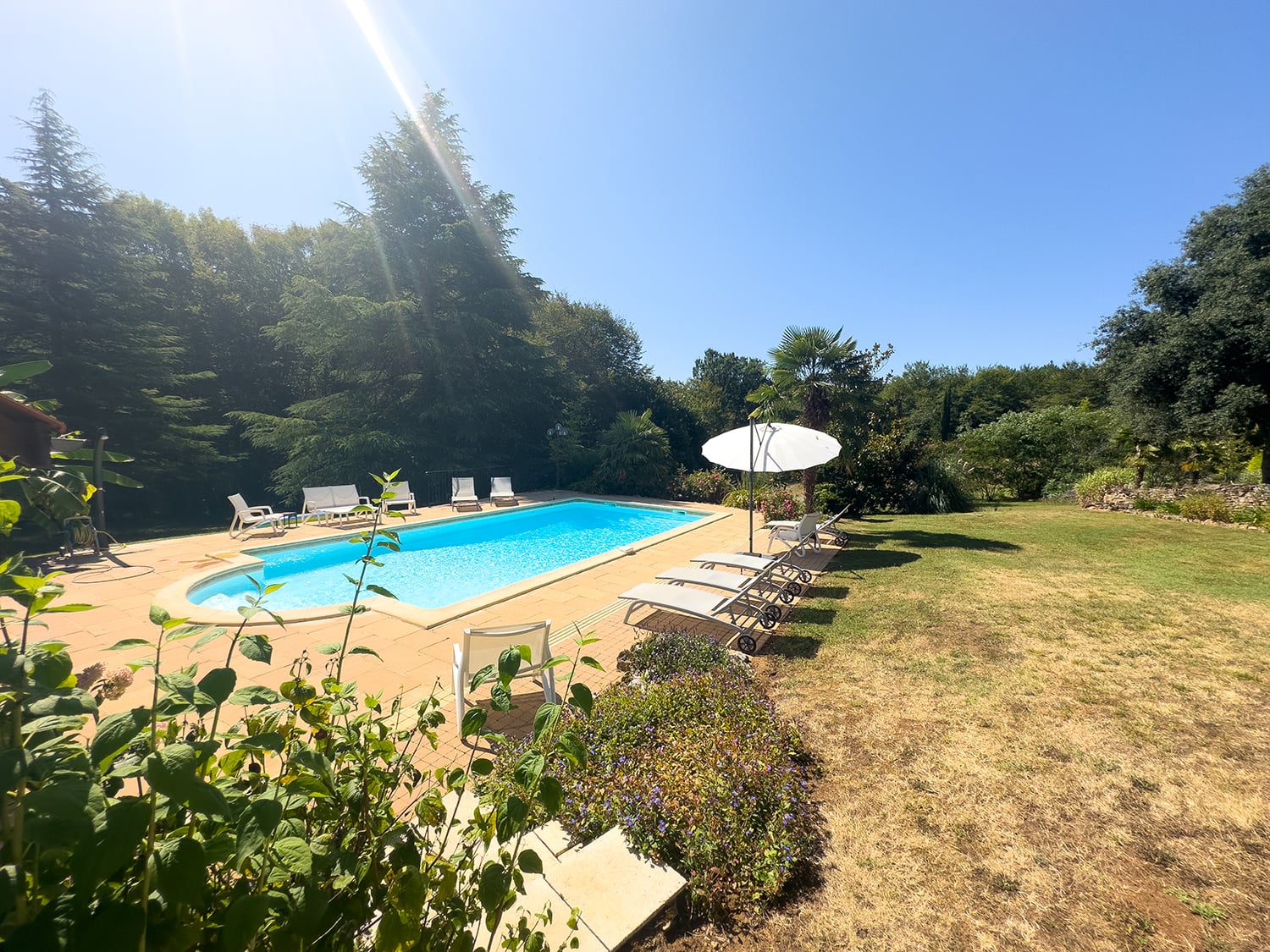 Private heated pool and garden