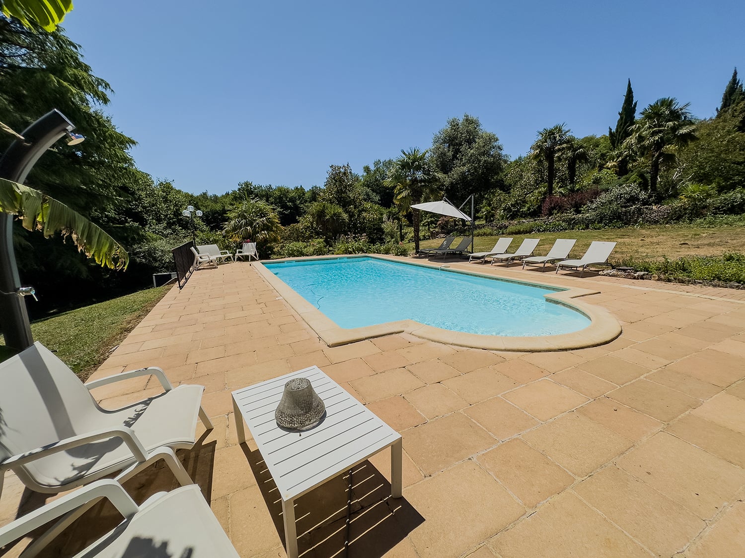 Private heated pool