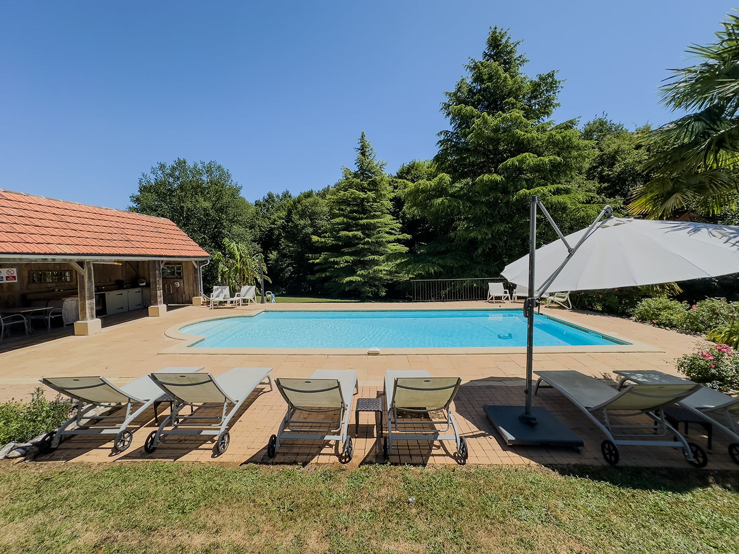 Private heated pool