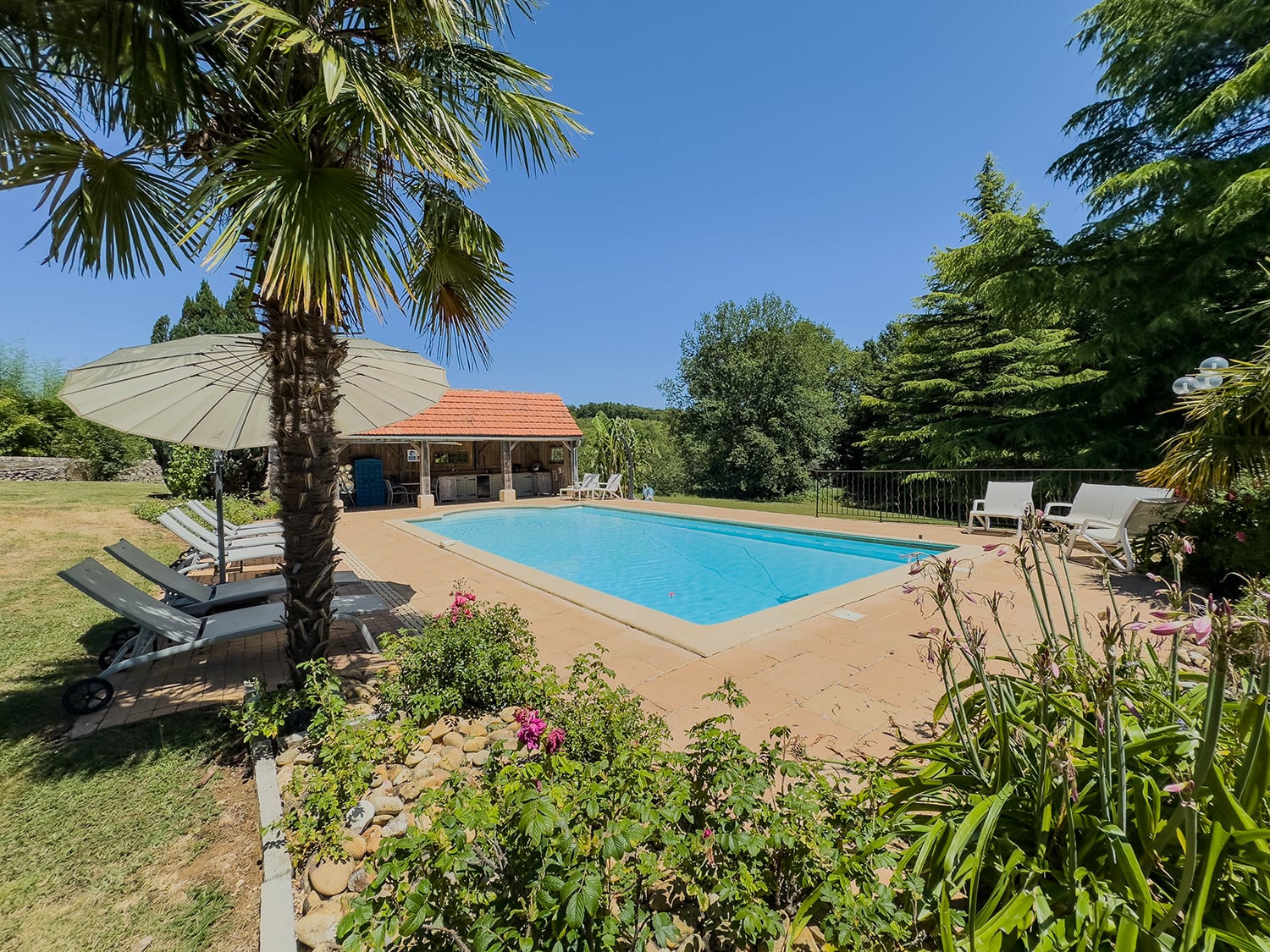Private heated pool