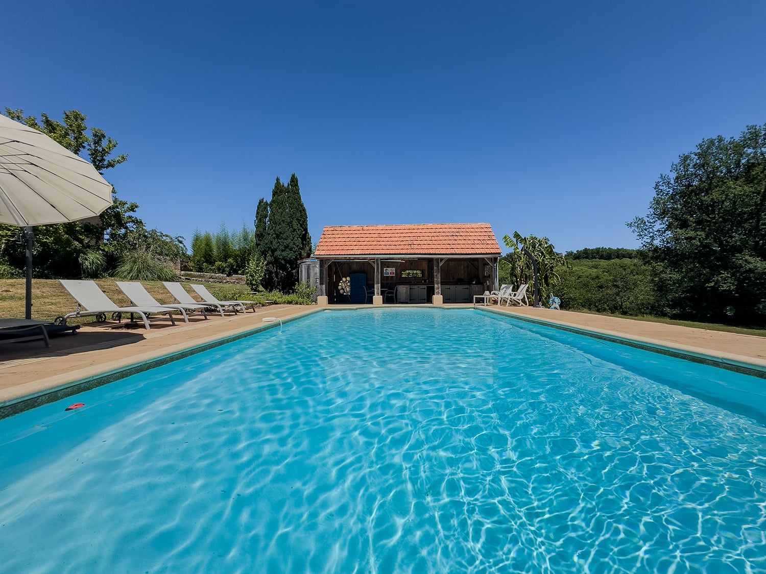 Private heated pool