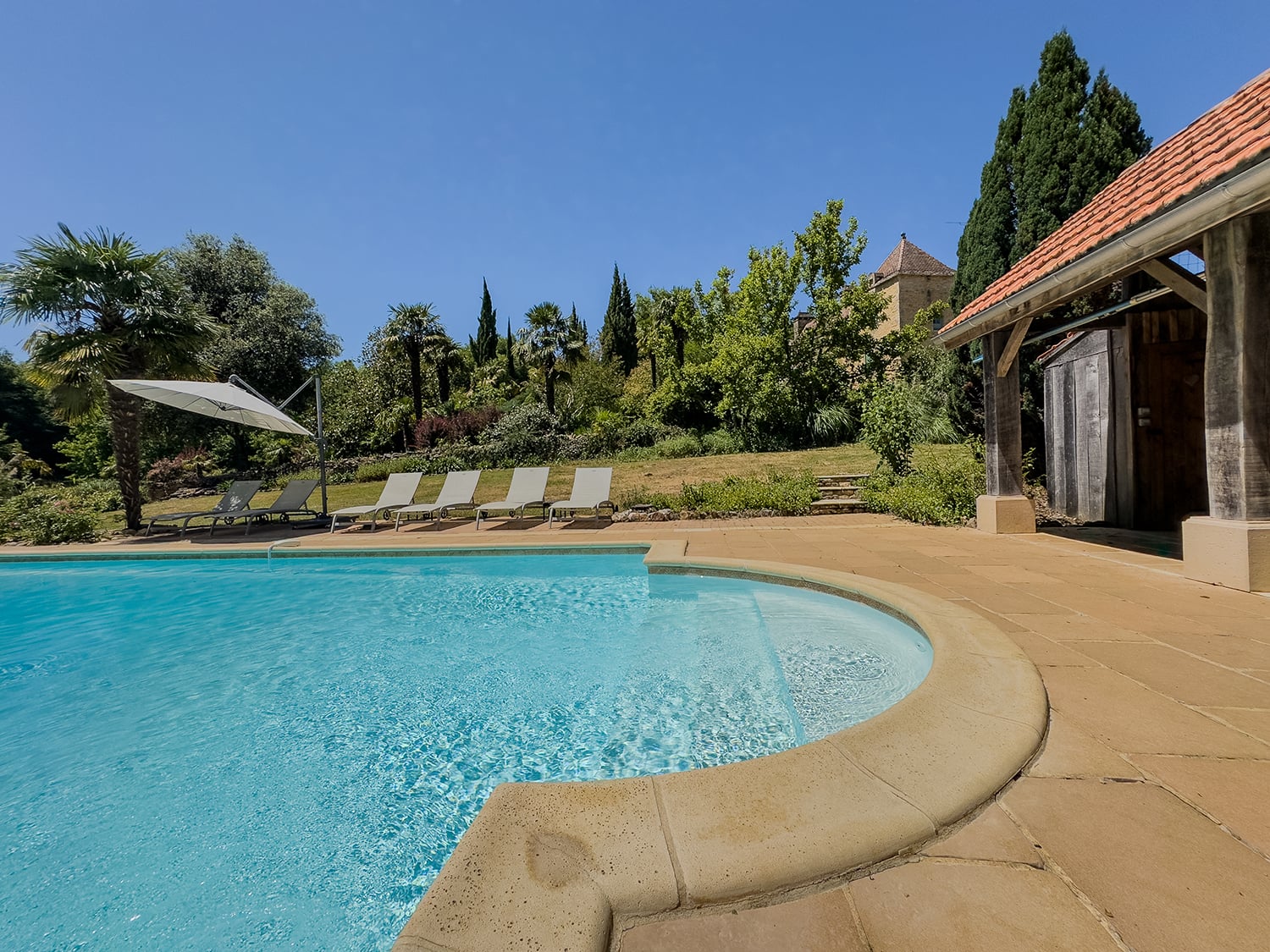 Private heated pool