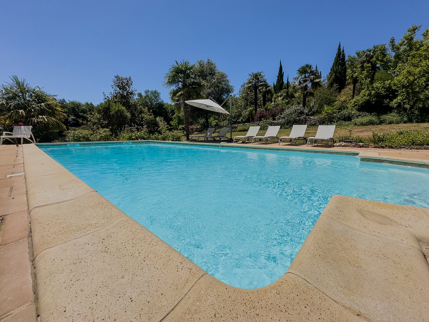 Private heated pool