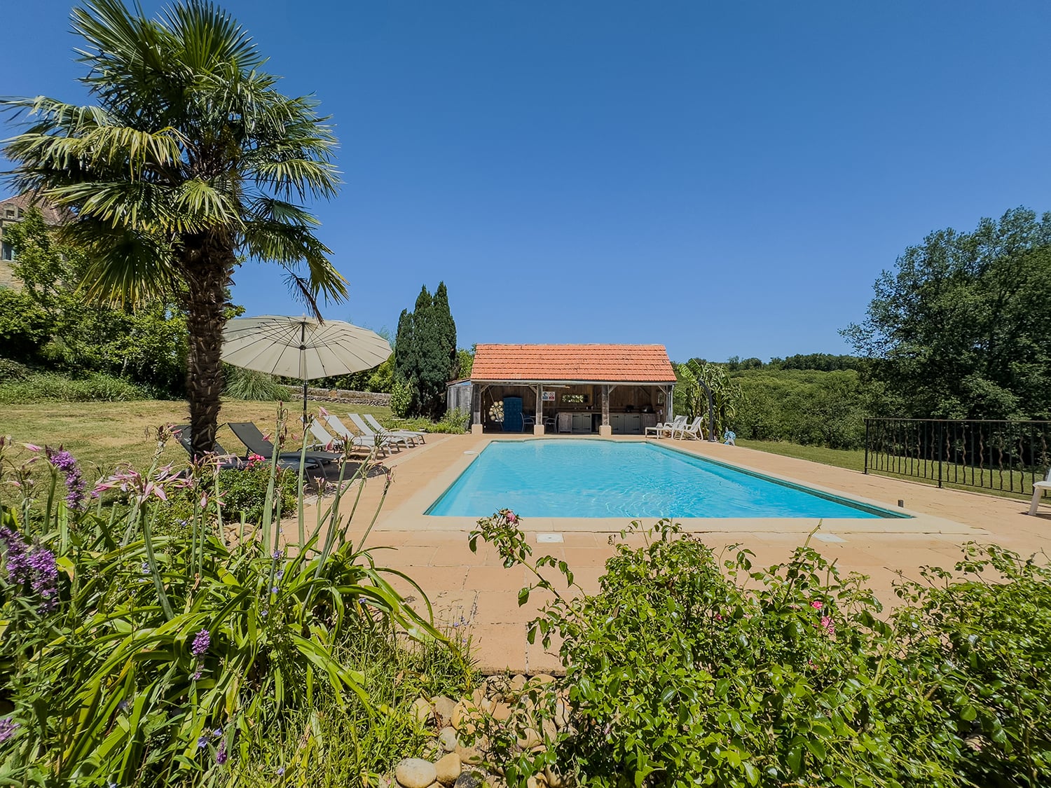 Private heated pool