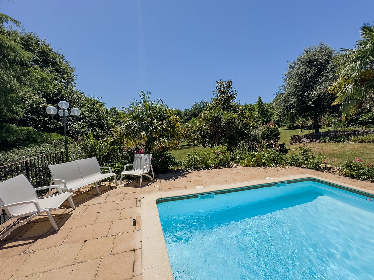 Private heated pool