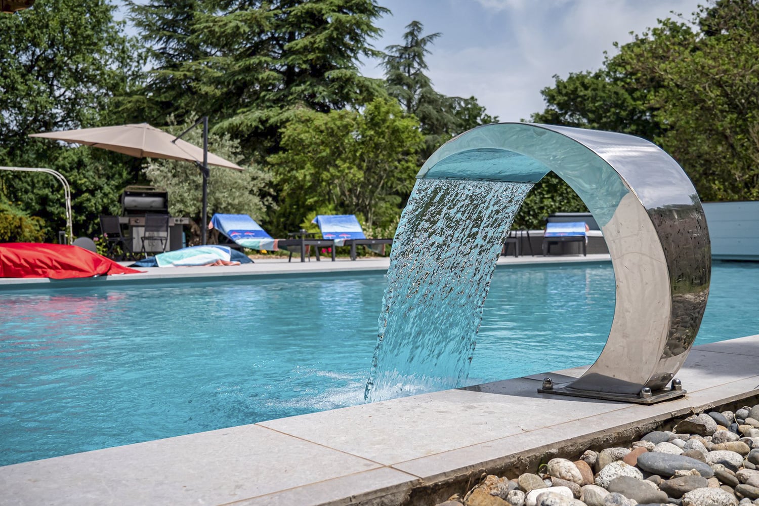 Private heated pool