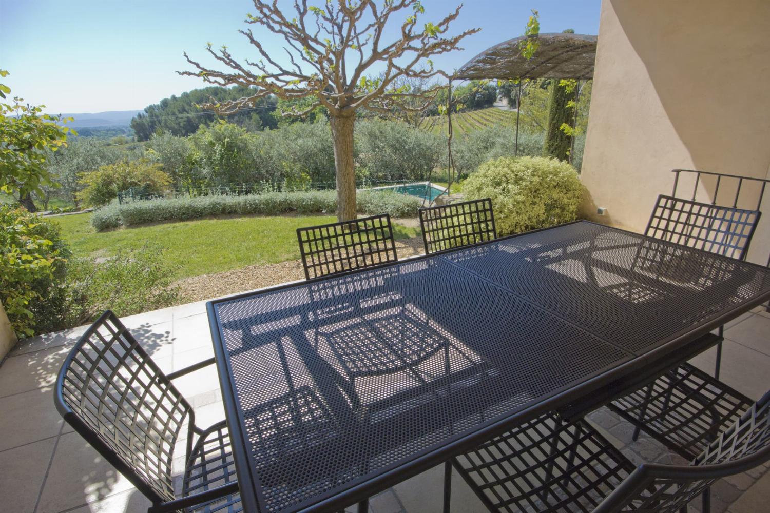 Shaded dining terrace