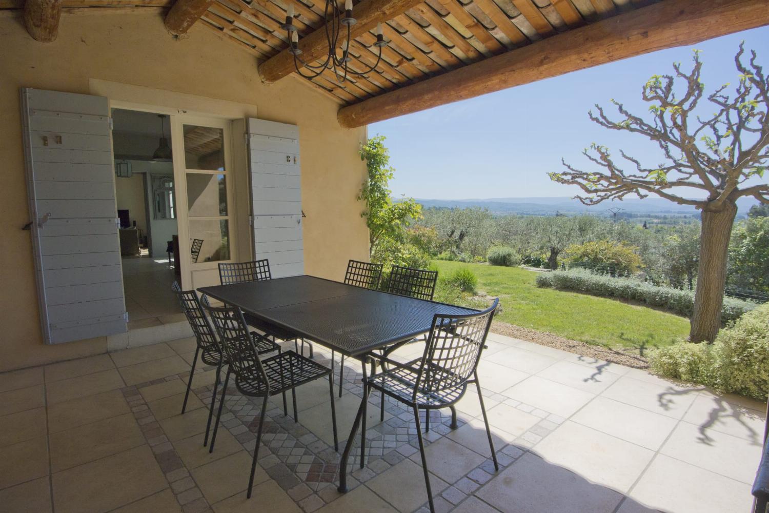 Shaded dining terrace