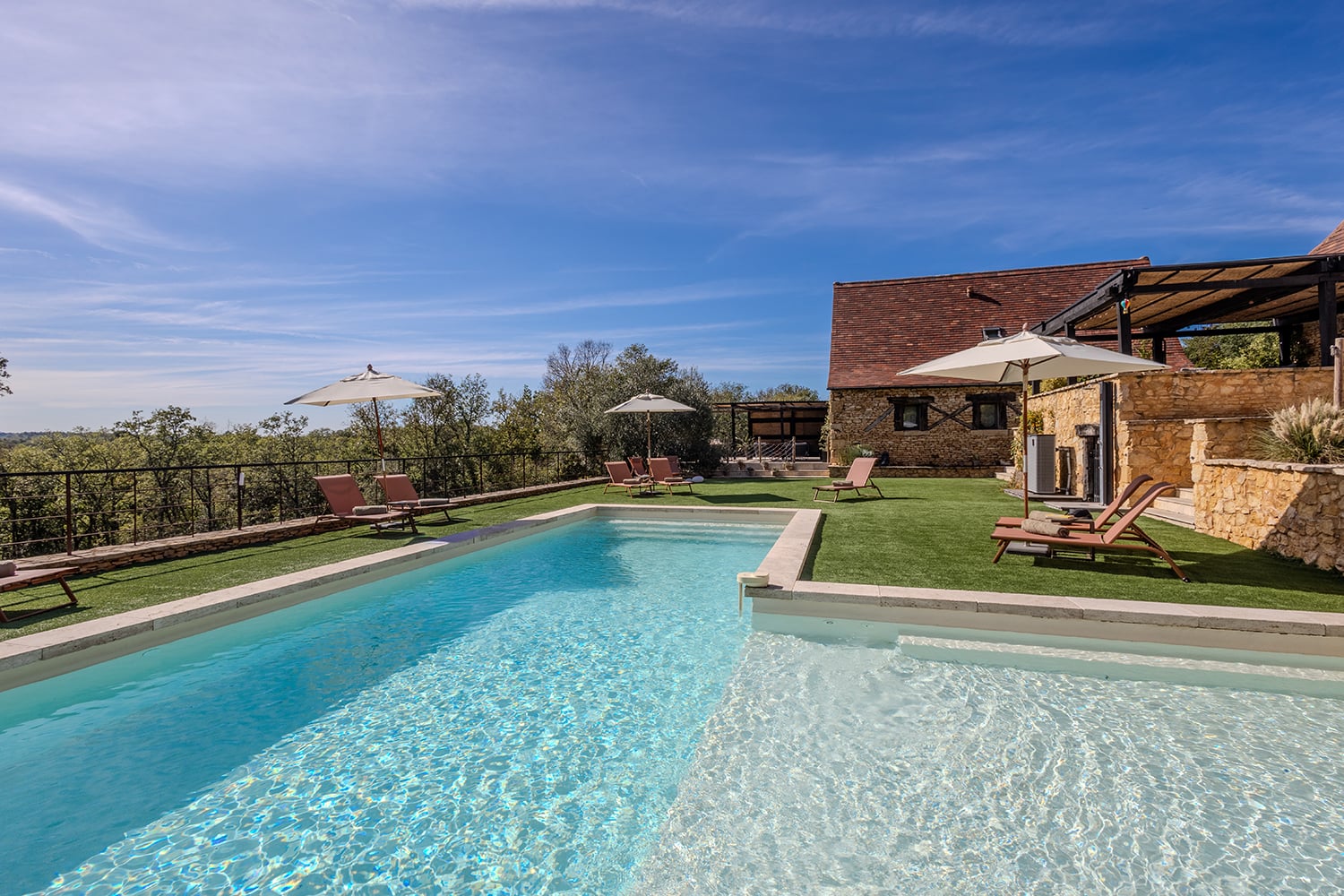 Shared heated pool