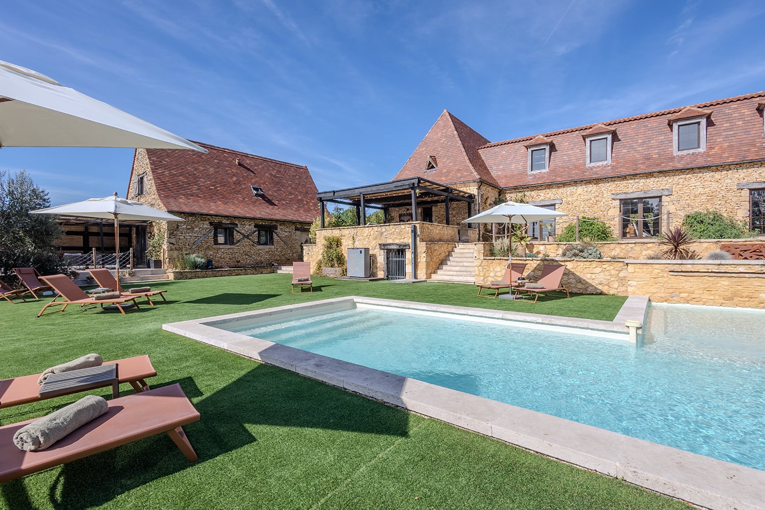 Shared heated pool