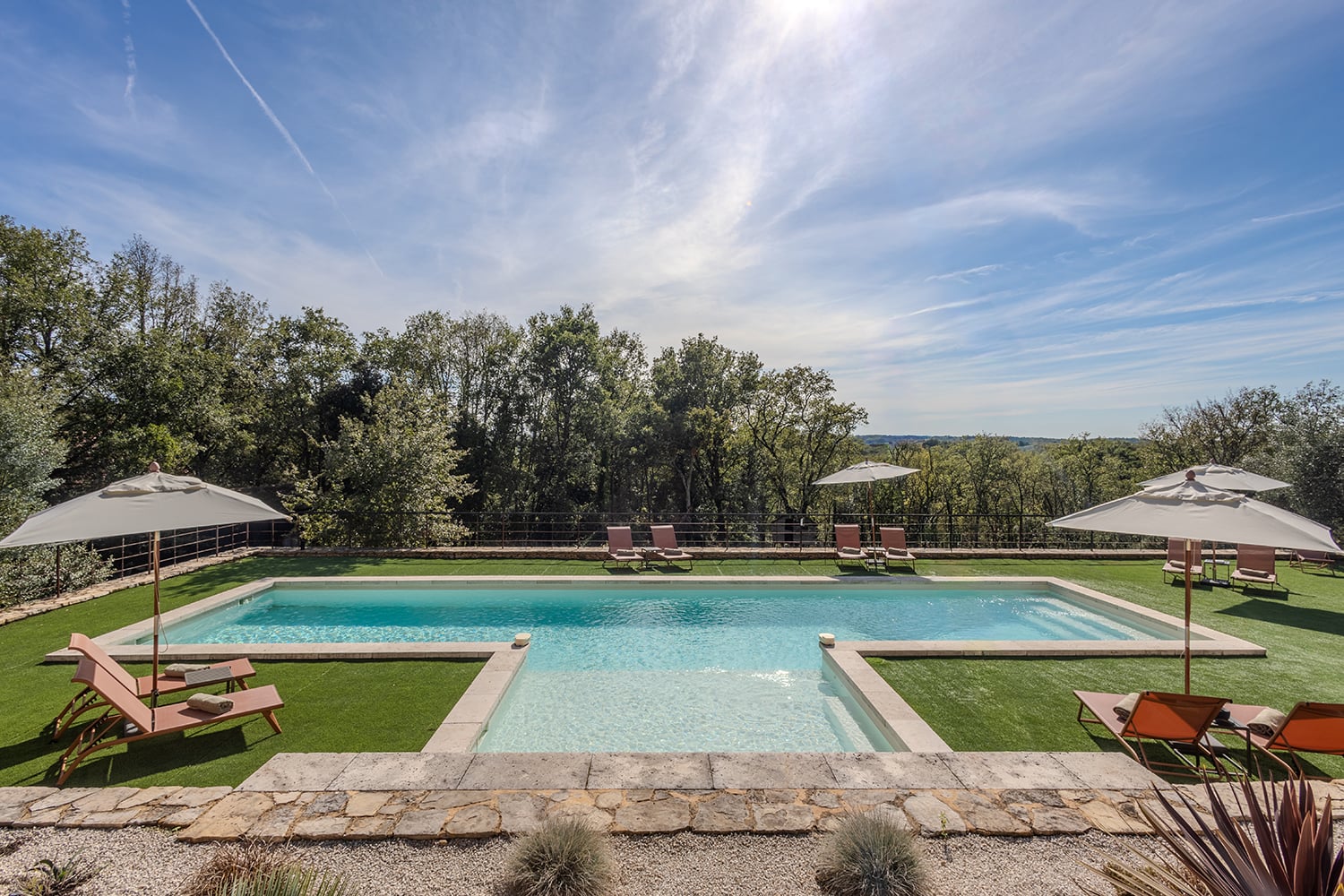 Shared heated pool