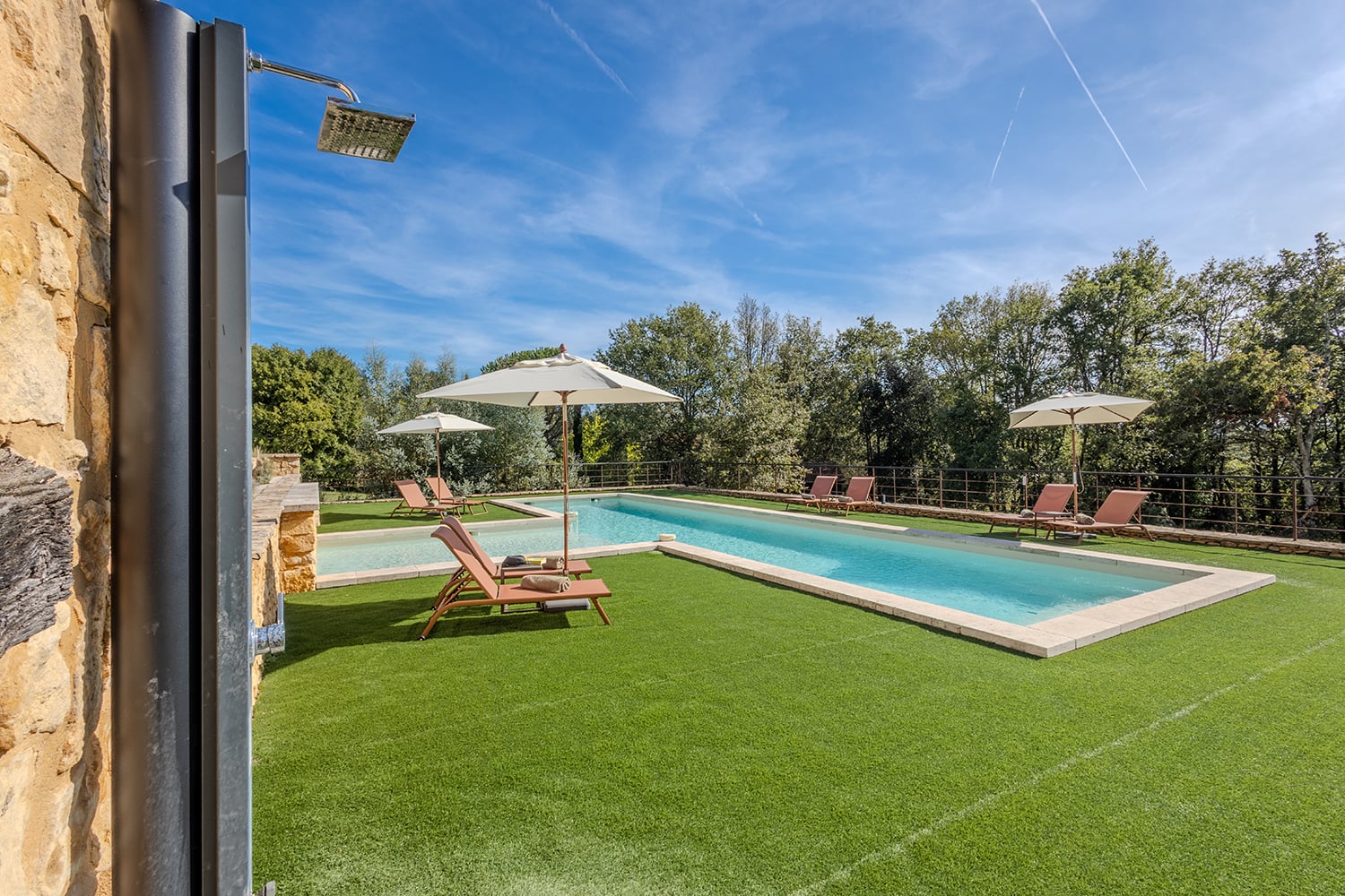 Shared heated pool