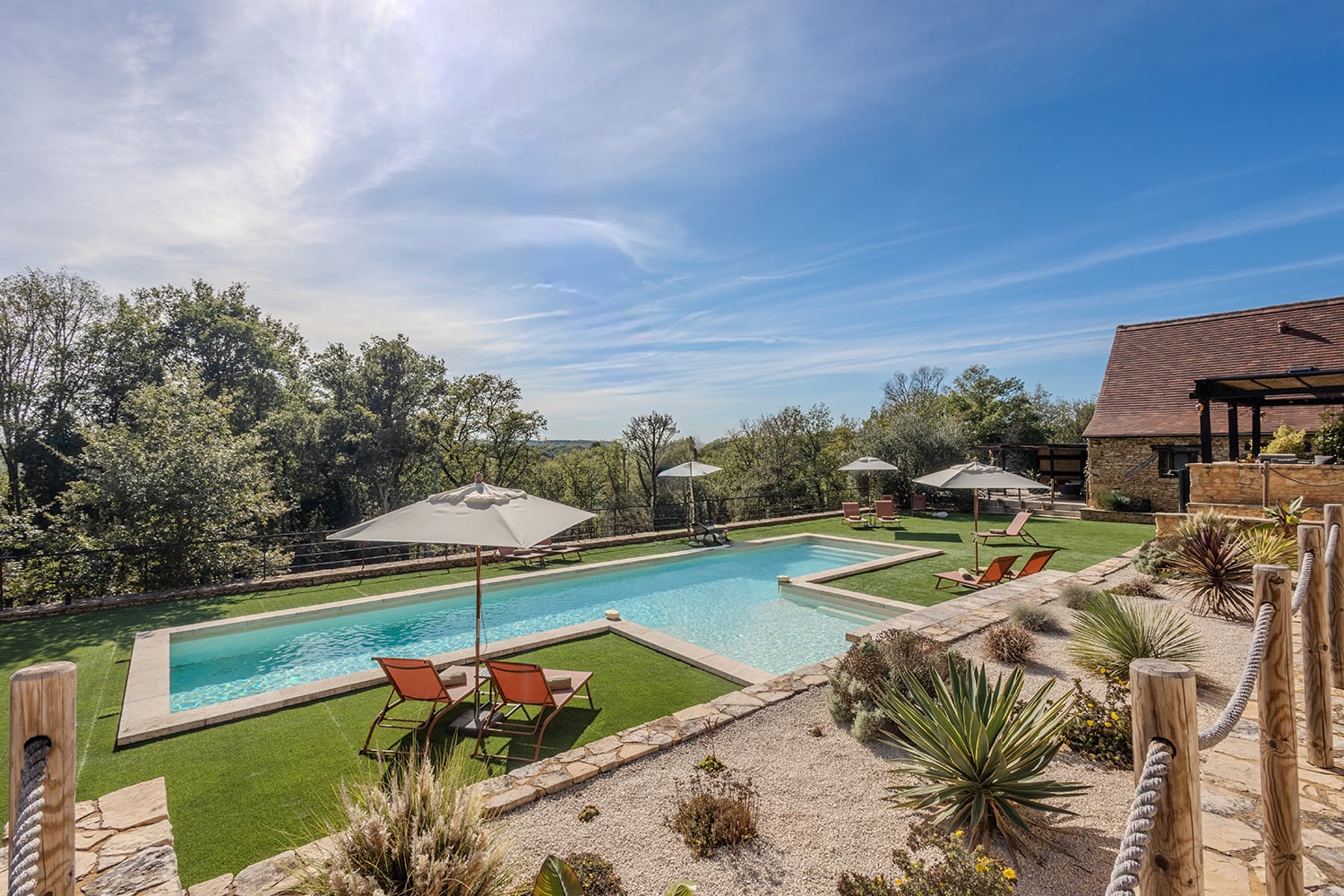 Shared heated pool