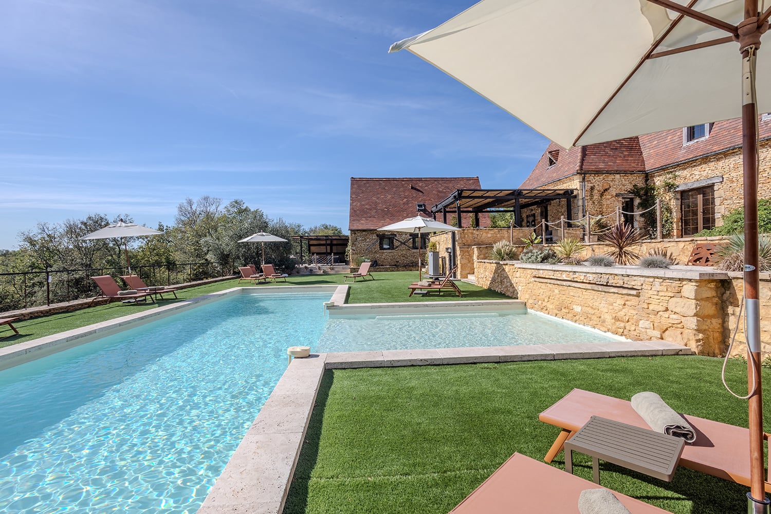 Shared heated pool