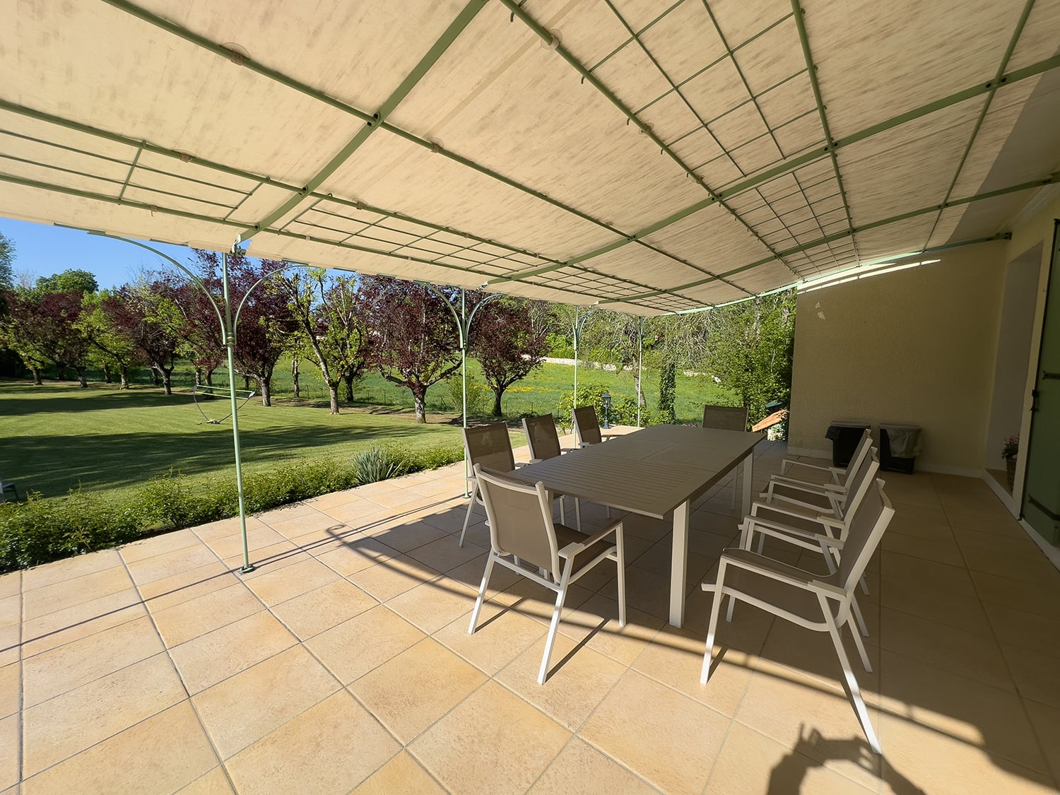 Shaded terrace