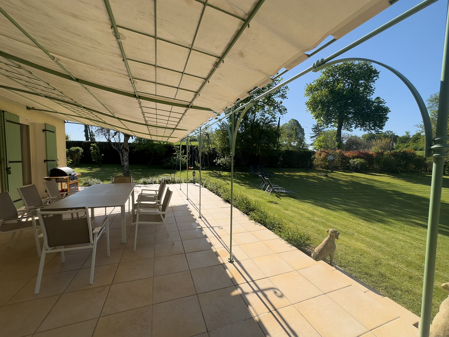 Shaded terrace