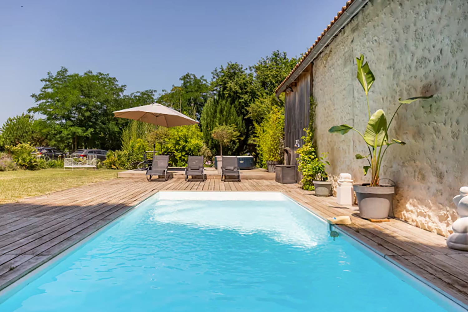 Private heated pool