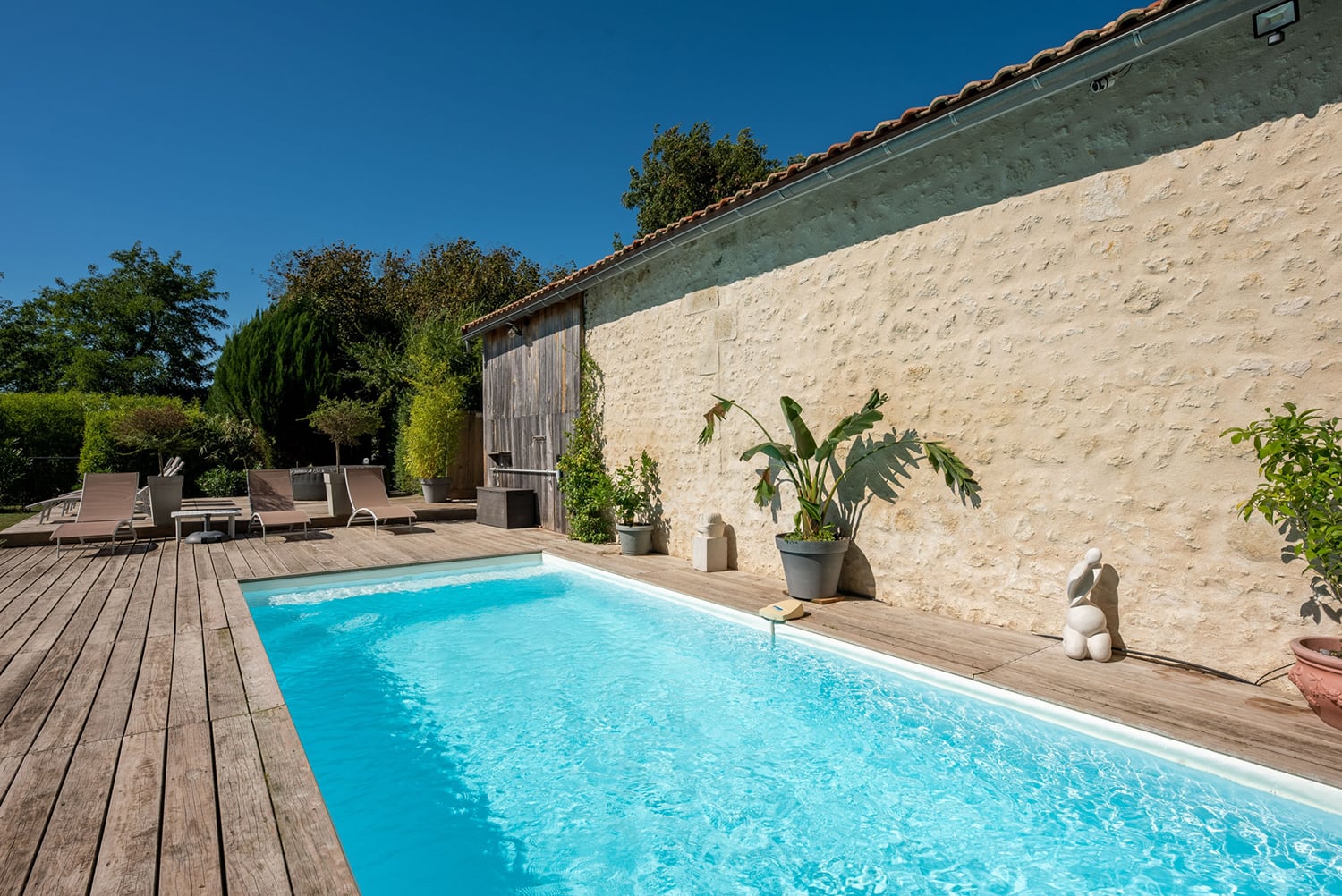 Private heated pool