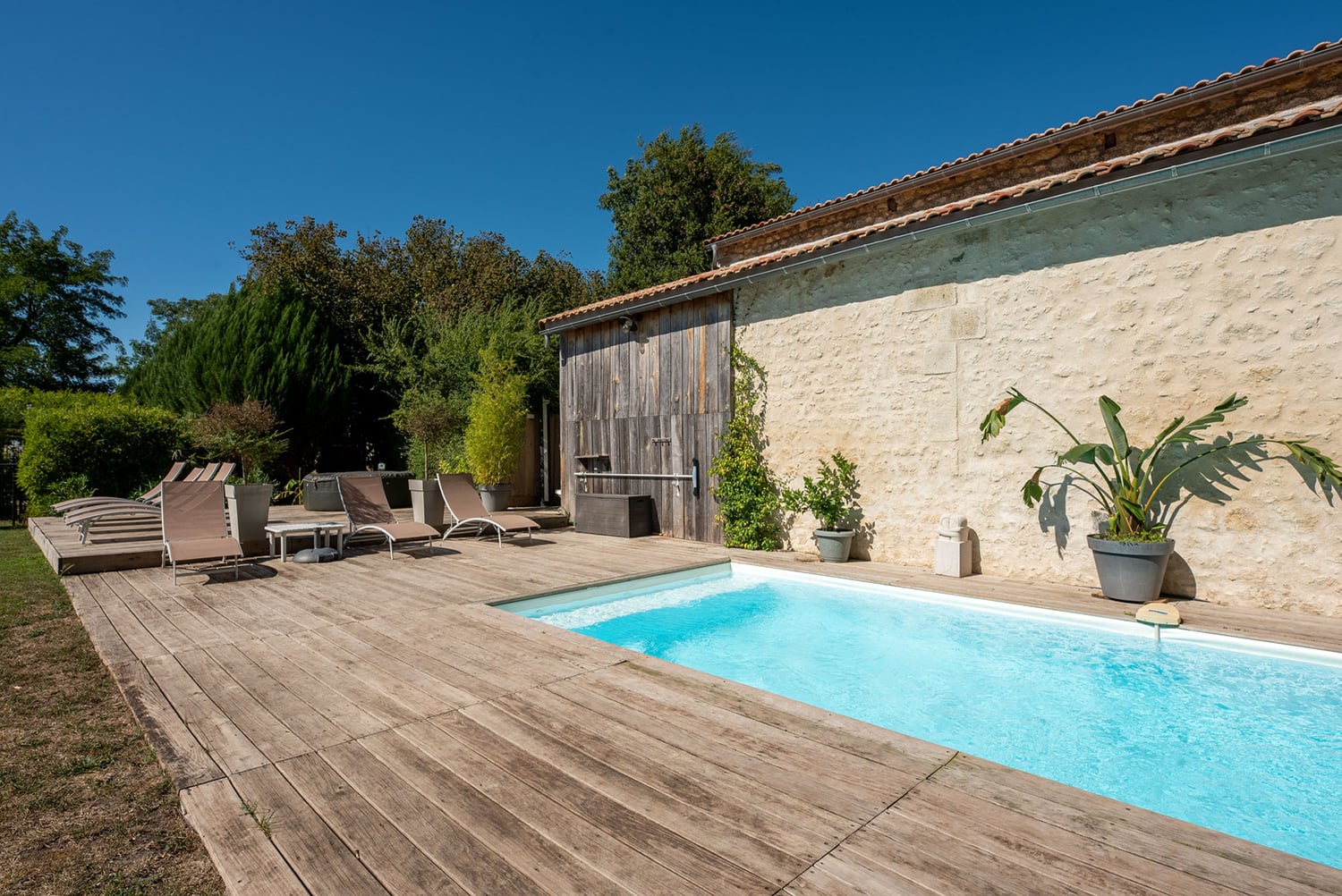Private heated pool