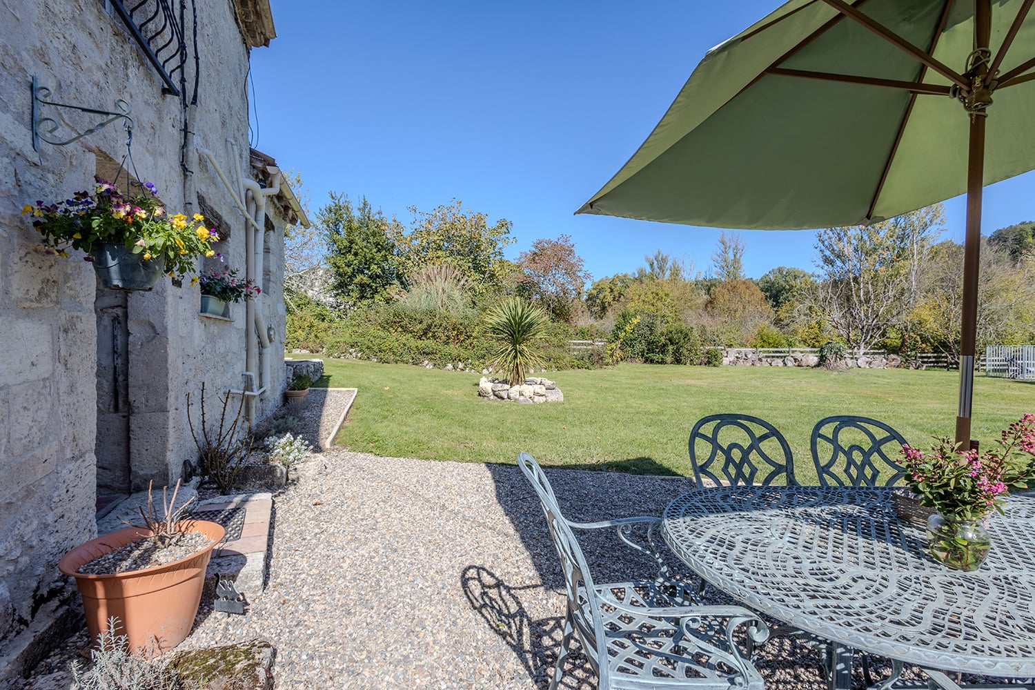 Shaded terrace