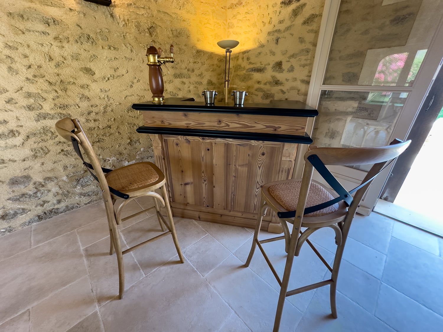 Bar in pavilion