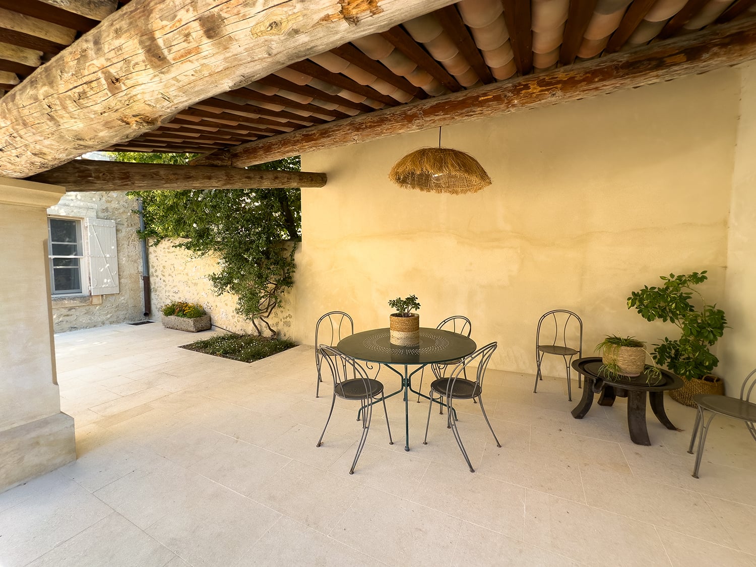 Shaded terrace