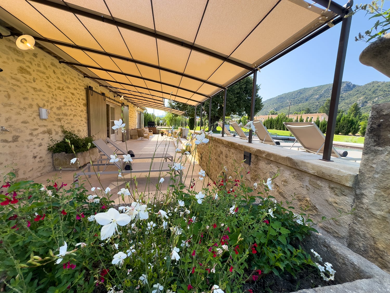 Shaded terrace