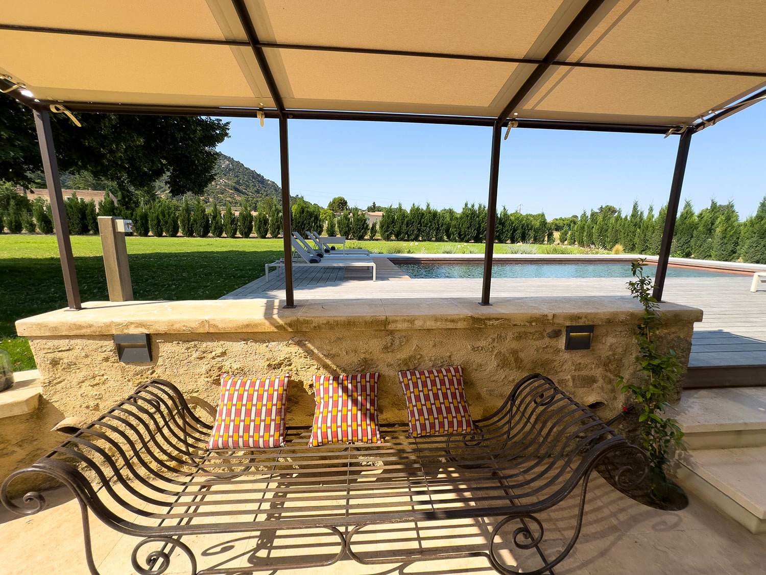 Shaded terrace