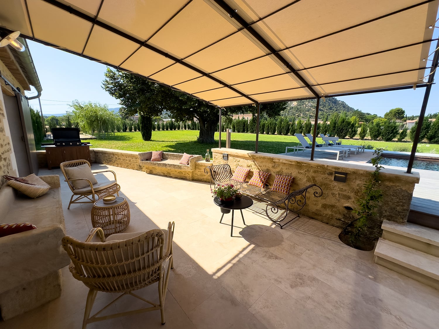Shaded terrace