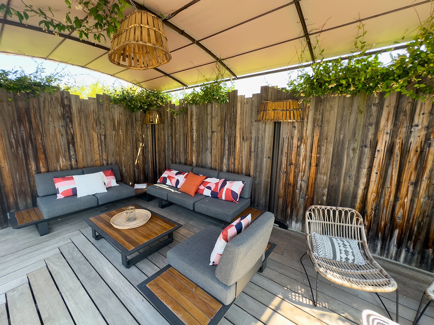 Shaded terrace
