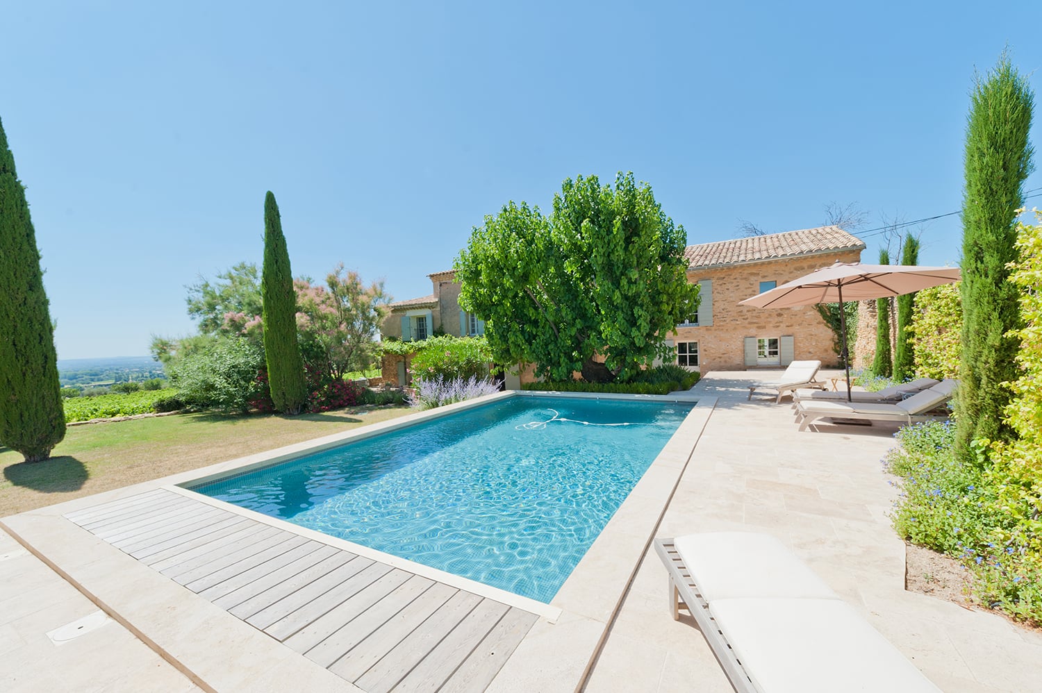 Private heated pool