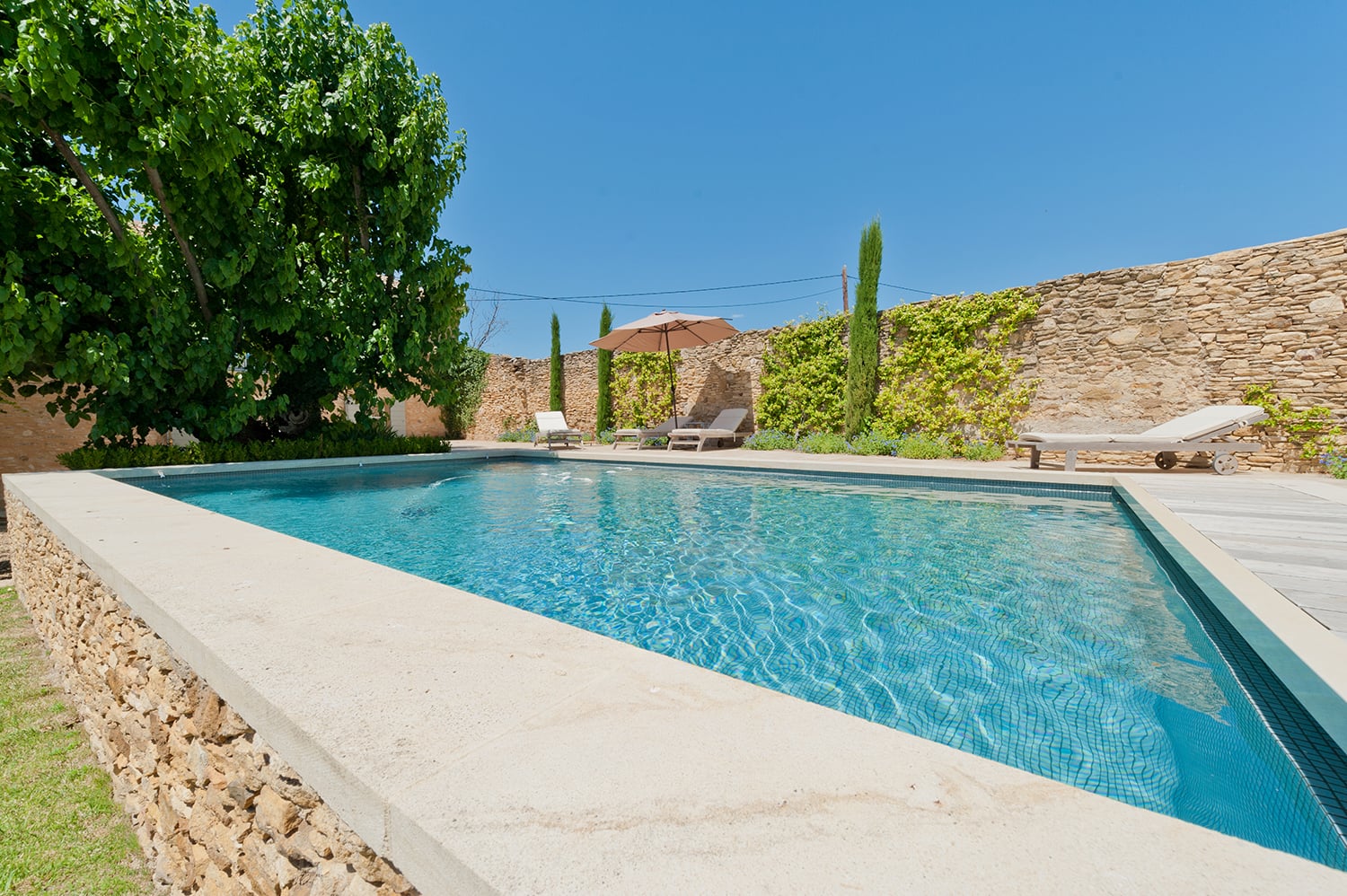 Private heated pool