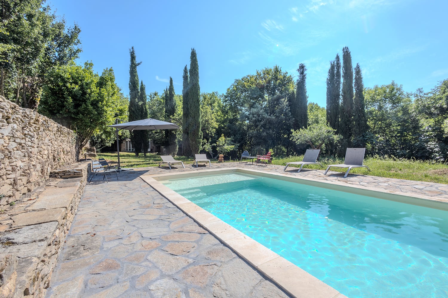 Private heated pool