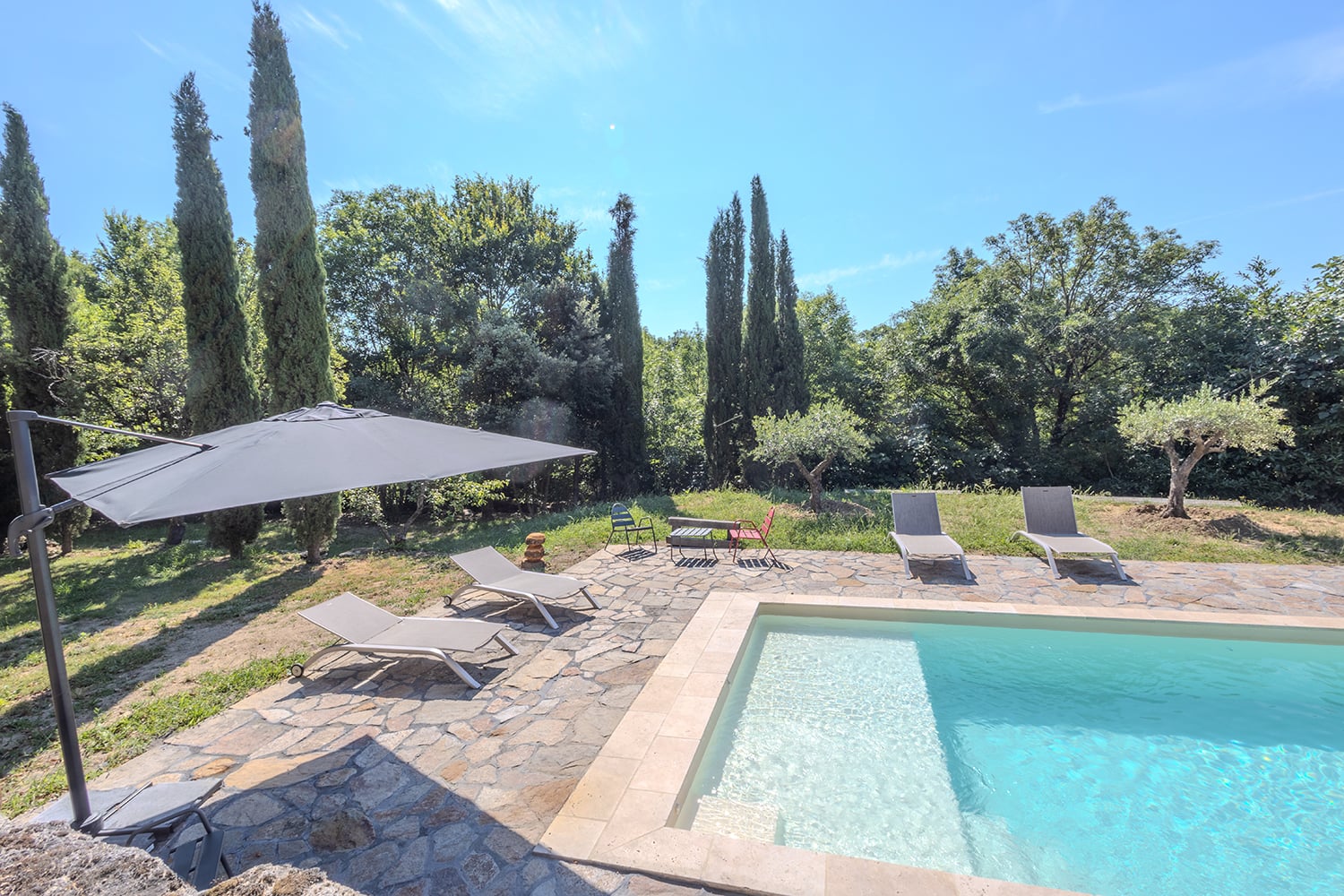 Private heated pool